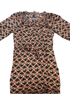Paisley Tie-Waist midi dress